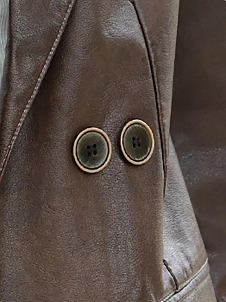 Blazer Feminino de Couro