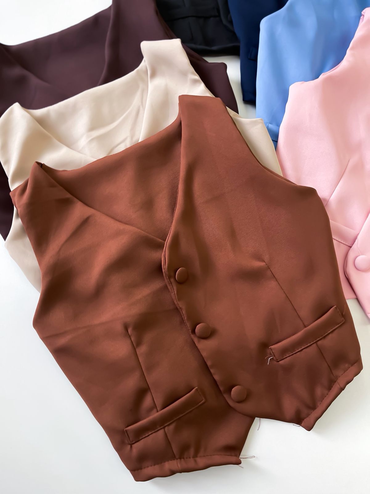 Colete em Alfaiataria com Bolsos Falsos Laura