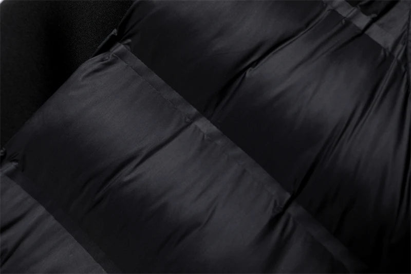 Jaqueta feminina RARF com gola alta, zíper com selagem em pressão, jaqueta em algodão espacial com recortes em preto para mulheres.