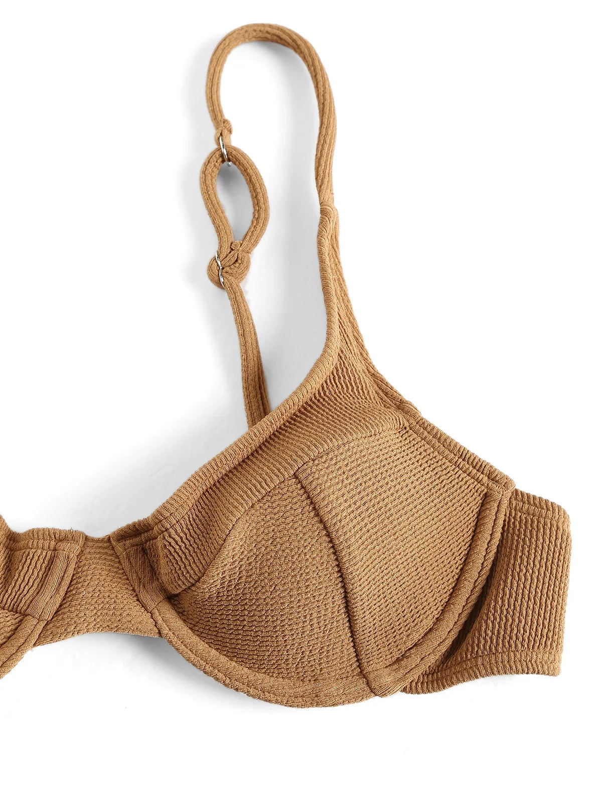 Biquíni feminino sexy de cor lisa, conjunto de duas peças.