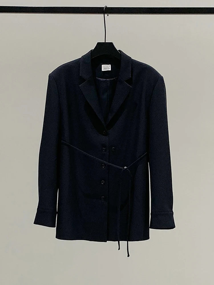 Blazer feminino azul marinho