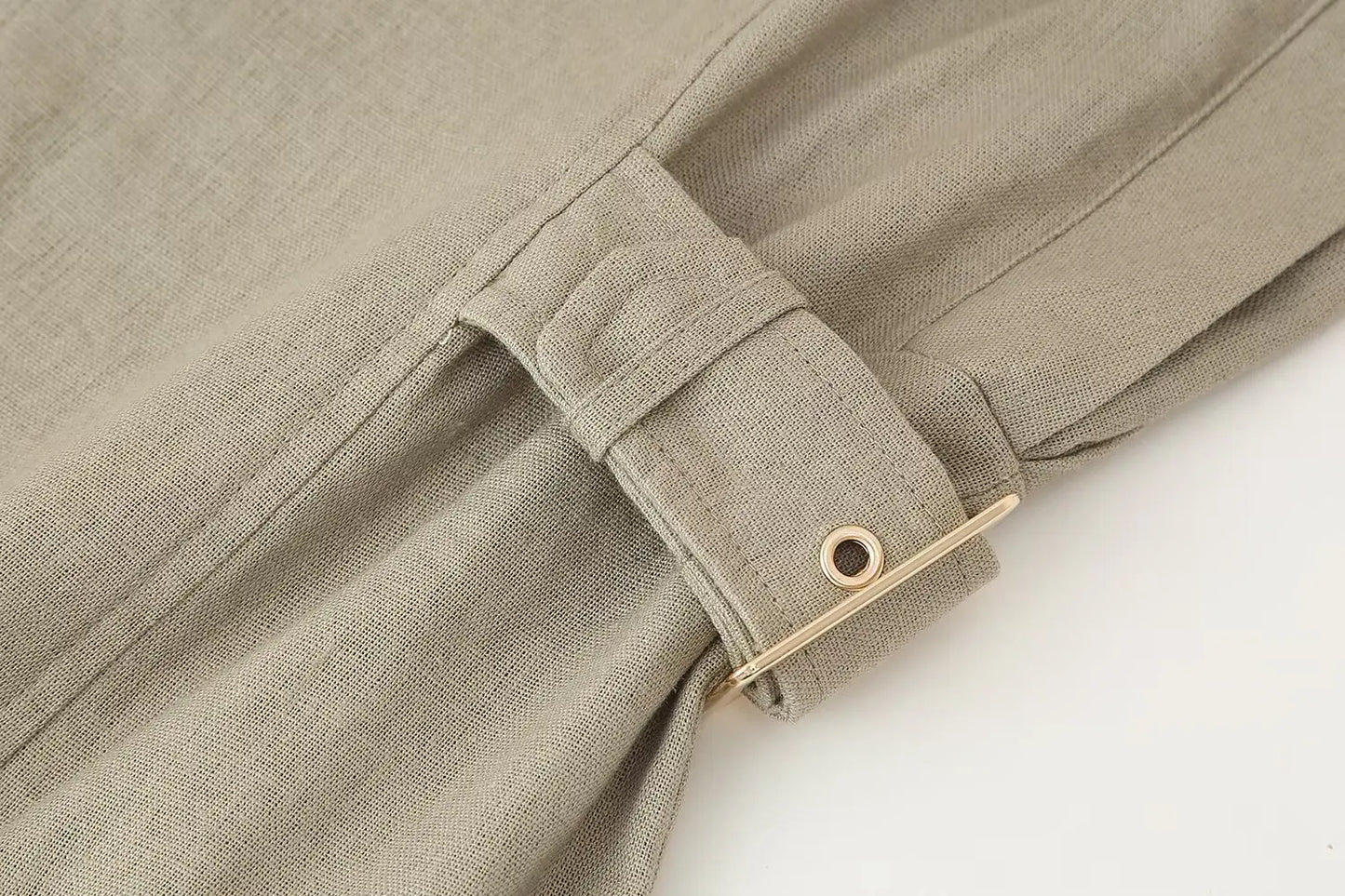 Vestido de linho confortável, decote em V, sem mangas, comprimento midi – verão 2025, vestido feminino casual para o dia a dia/trabalho.