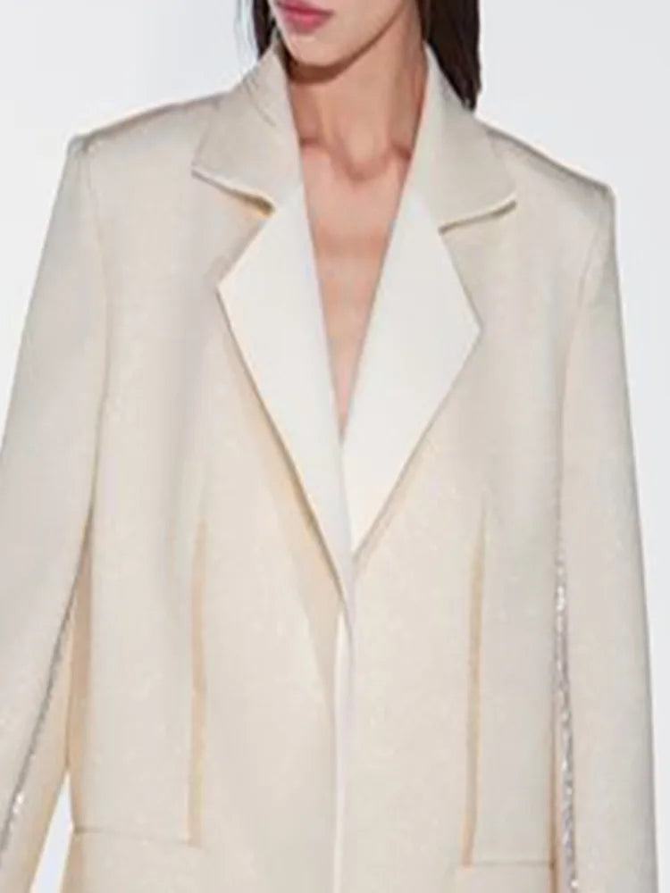 Blazer Feminino, Gola Entalhada