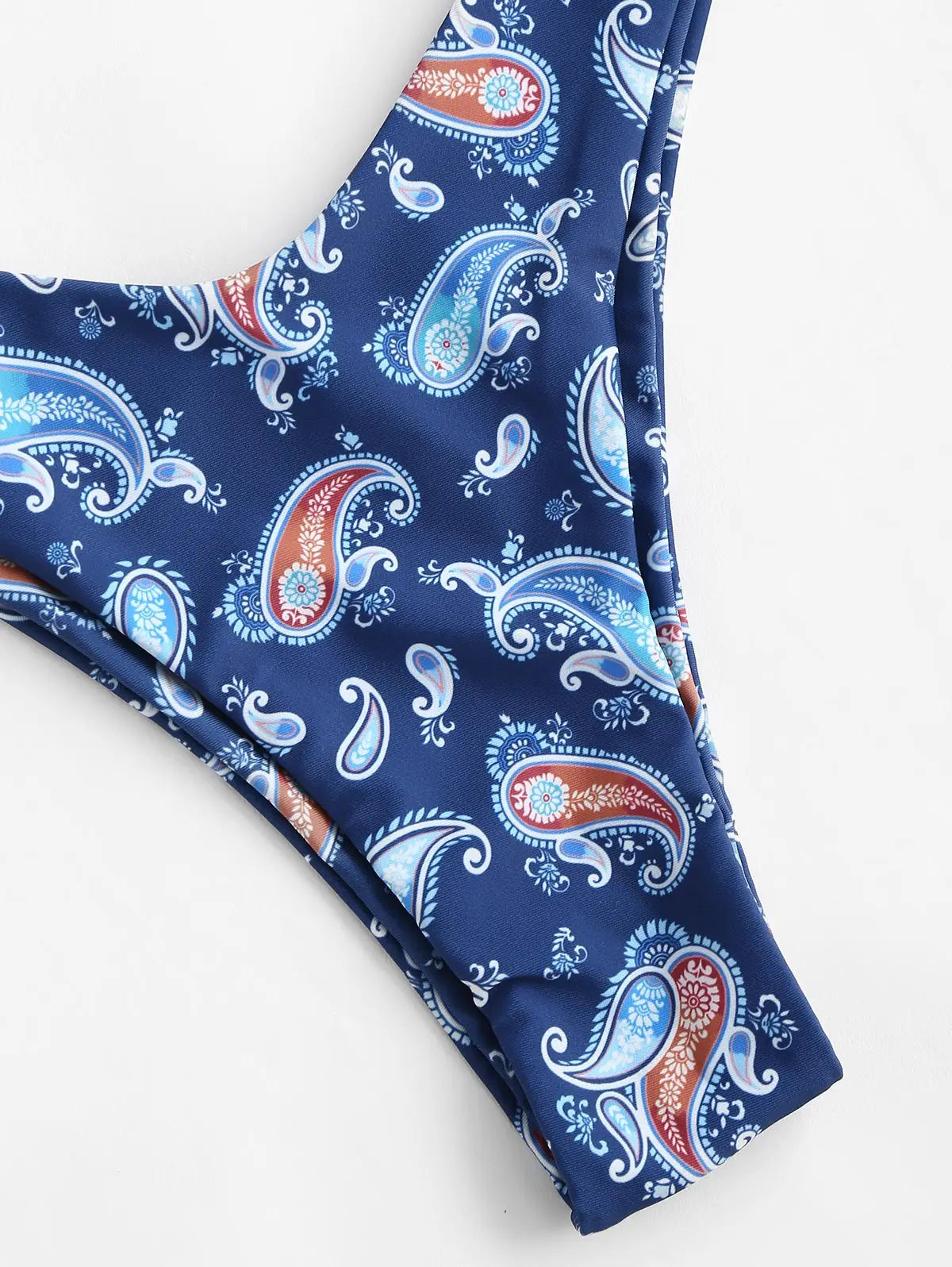 ZAFUL – Biquíni com estampa paisley, cava alta (corte alto) e aro único (monofio).