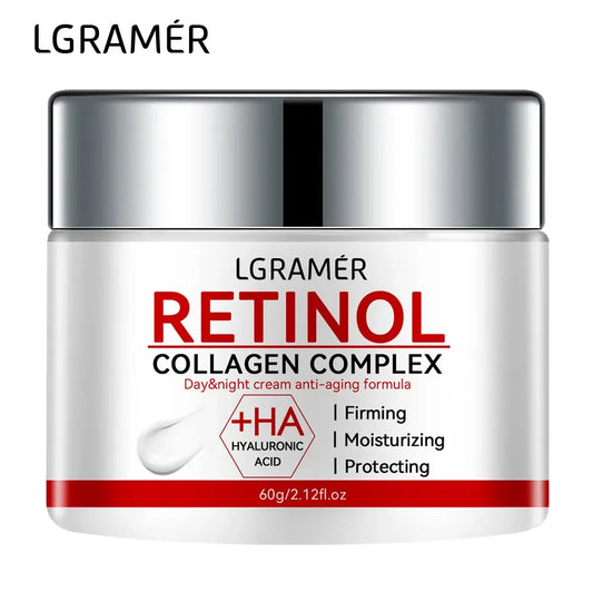 Creme Antirrugas LGRAMER: Retinol, Colágeno para Hidratação e Brilho