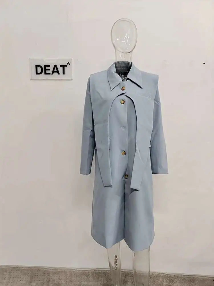 Trench coat feminino com pala. Sobretudo versátil para meia‑estação.