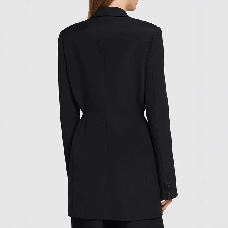 Blazer feminino minimalista preto