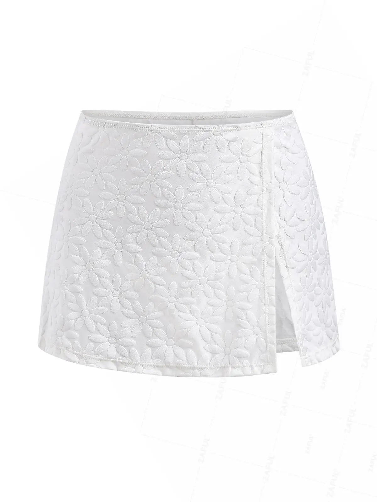 Saia pareô de praia texturizada com amarração lateral