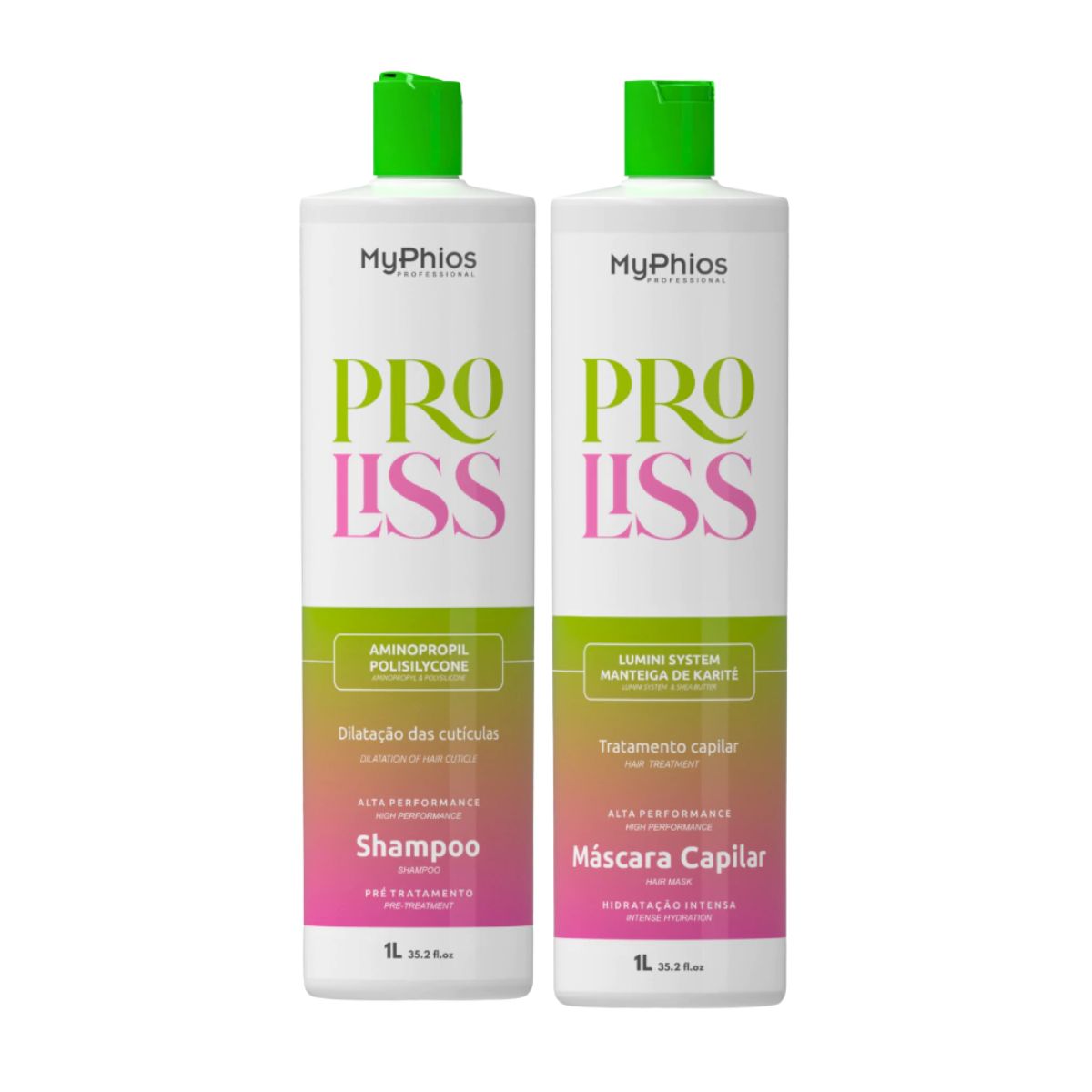 Kit MyPhios Progressiva Orgânica Proliss 2l Shampoo+Gloss 